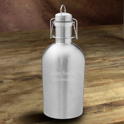 Personalized Insulated, Stainless Steel Beer Growler-2Lines-