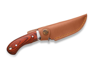 Personalized Saw Mountain Groomsmen Wood Handle Fixed Blade Knife-