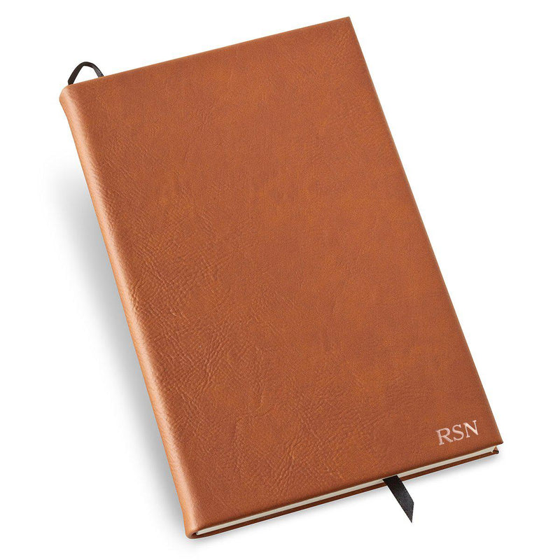 Personalized Rawhide Faux Leather Journal for Groomsmen-RoseGold-