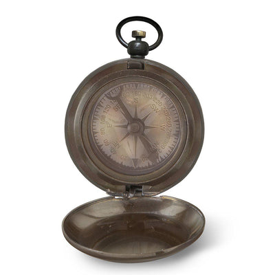 Personalized Antiqued Keepsake Compass with Wooden Box-Outdoors-JDS-