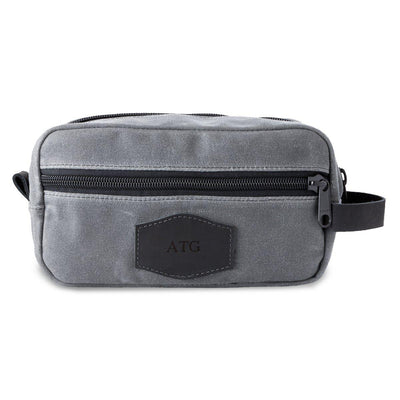 Men’s Travel Bag for Groomsmen – Waxed Canvas - Charcoal-Blind-