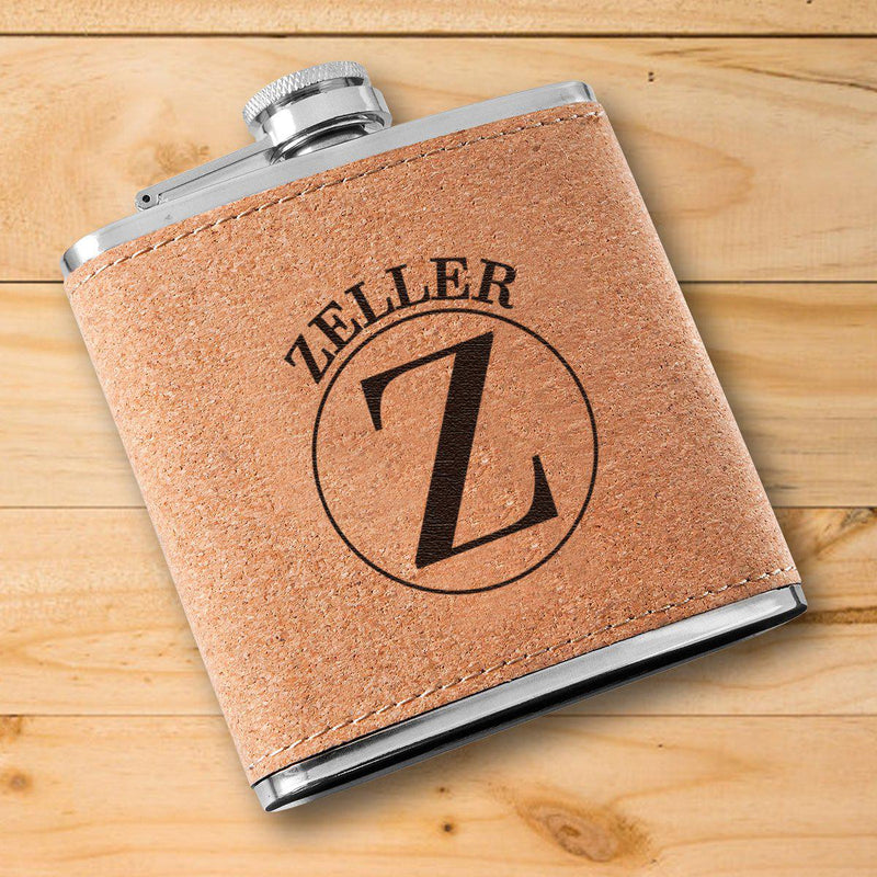 Personalized Flask - Cork - Groomsmen-Circle-