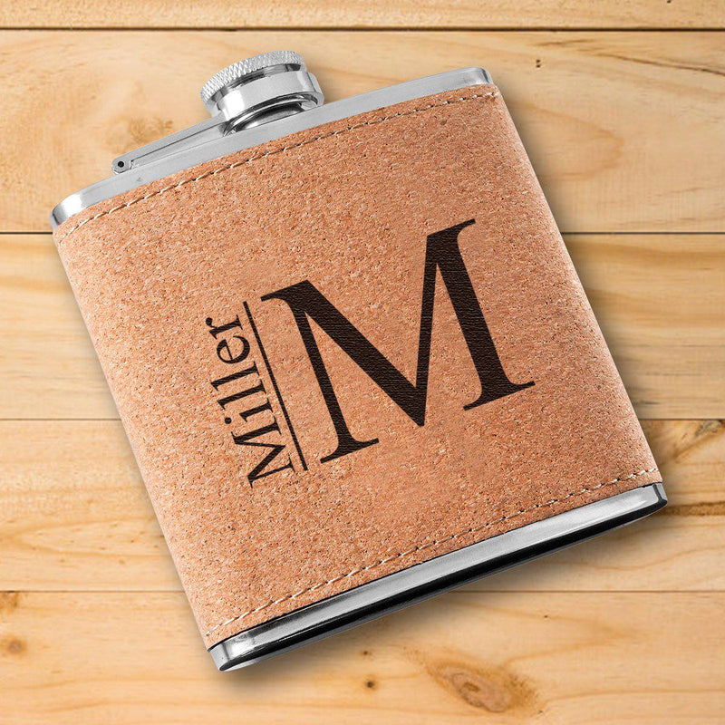 Personalized Flask - Cork - Groomsmen-Modern-