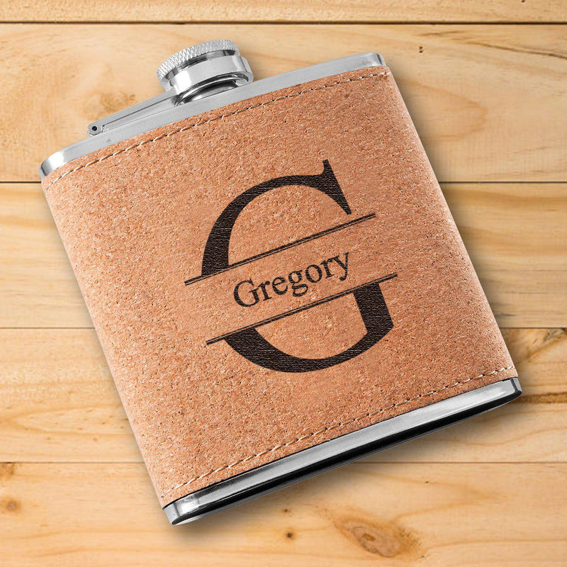 Personalized Flask - Cork - Groomsmen-Stamped-