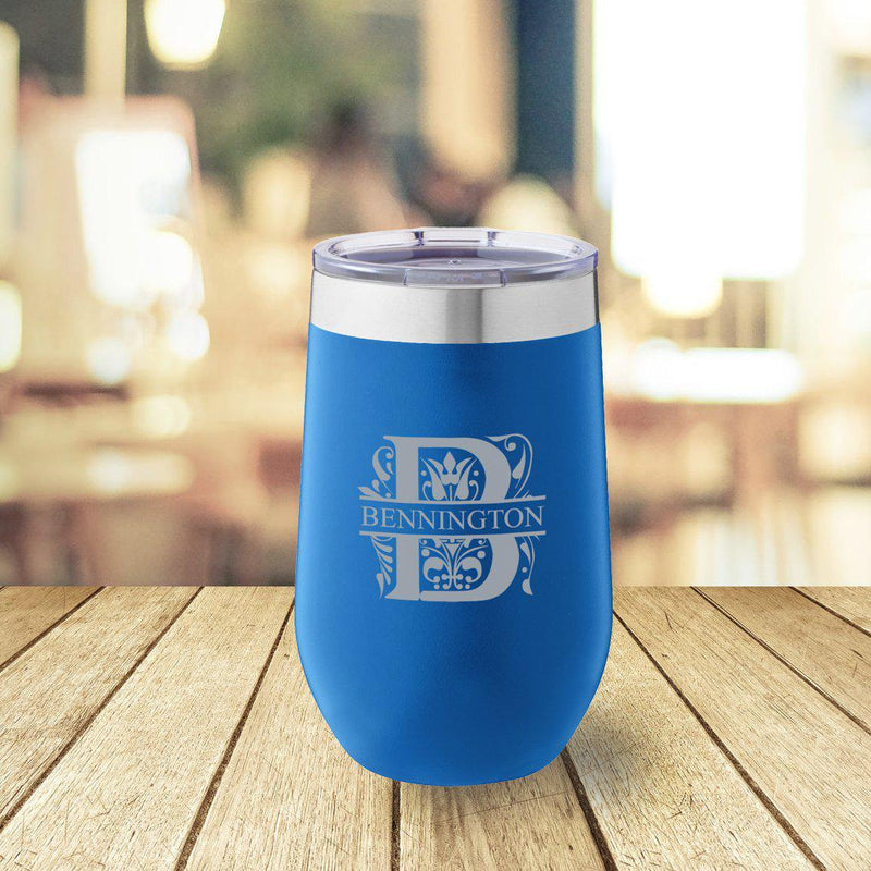 Personalized Blue 16 oz. Travel Tumbler