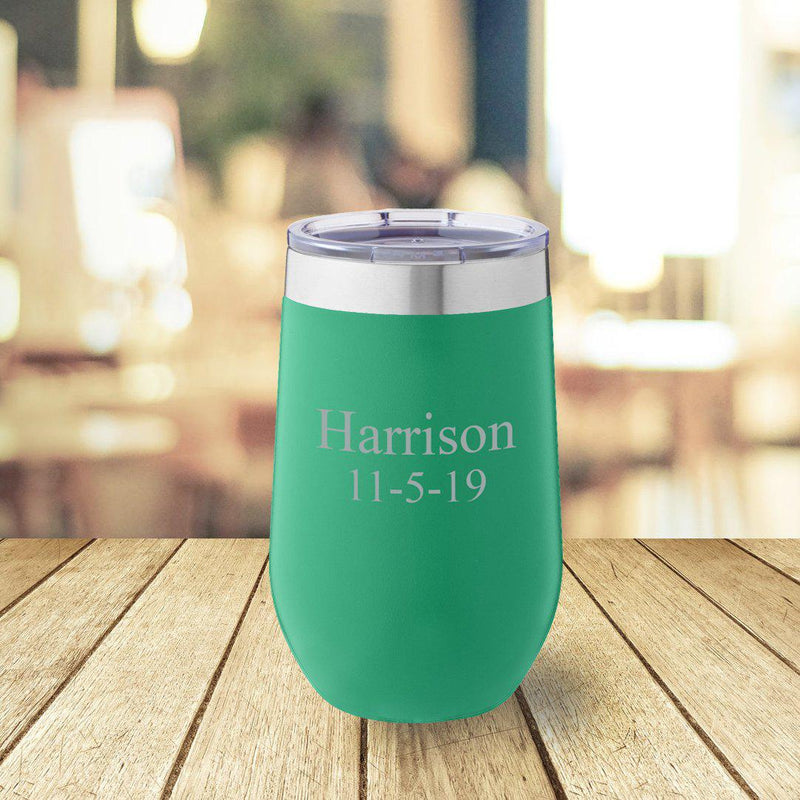 Personalized Green 16 oz. Travel Tumbler