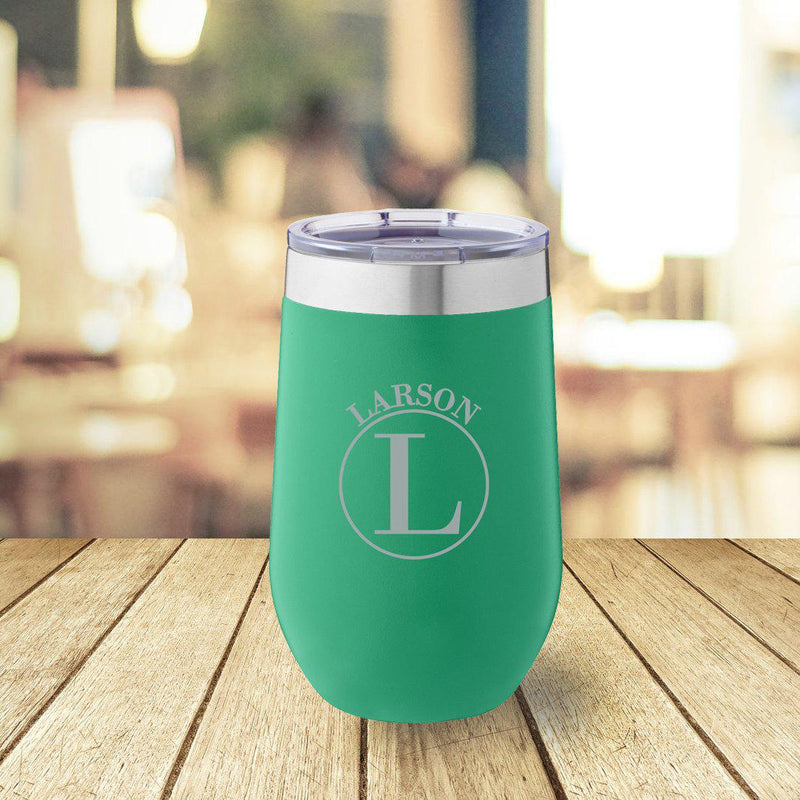 Personalized Green 16 oz. Travel Tumbler