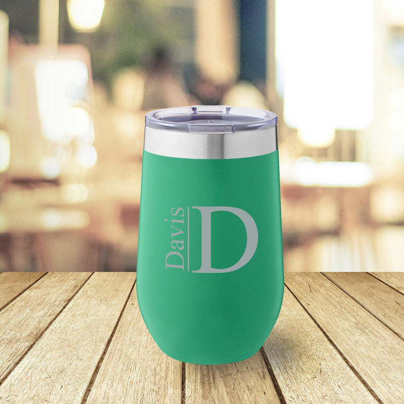 Personalized Green 16 oz. Travel Tumbler