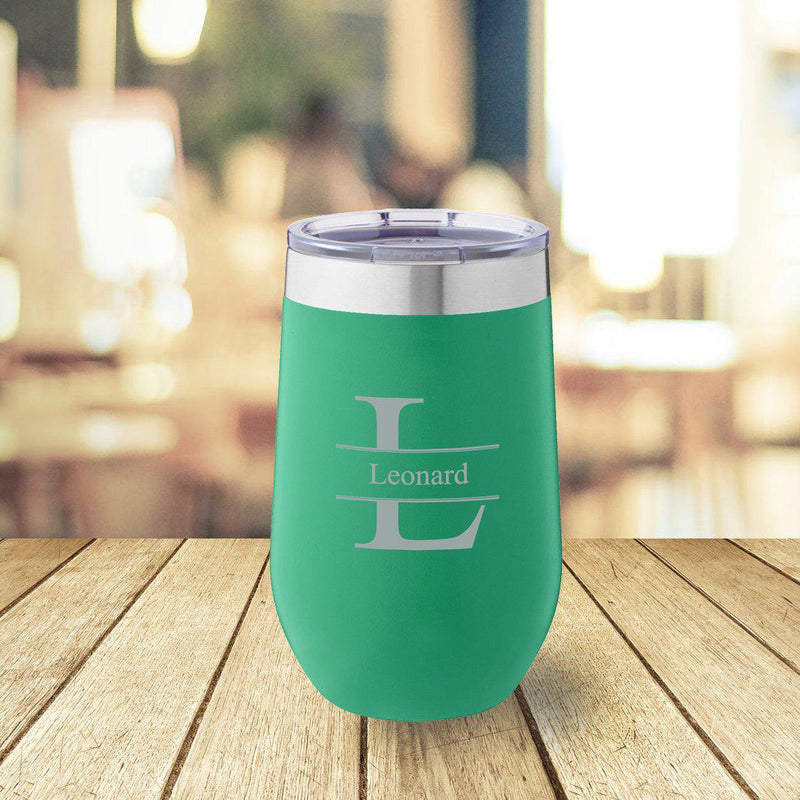 Personalized Green 16 oz. Travel Tumbler