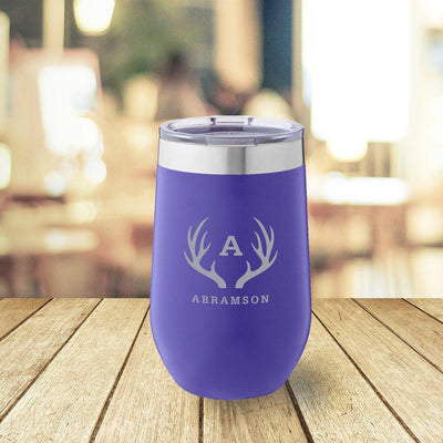 Personalized Purple 16 oz. Travel Tumbler