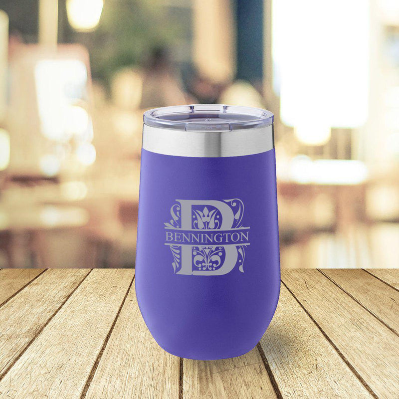 Personalized Purple 16 oz. Travel Tumbler