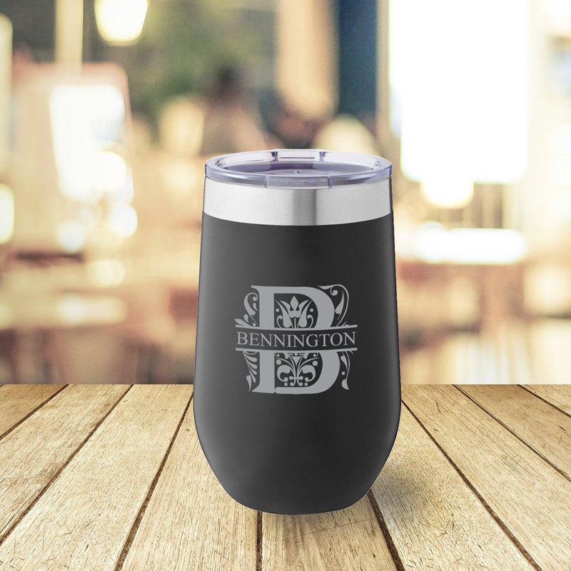 Personalized Black 16 oz. Travel Tumbler