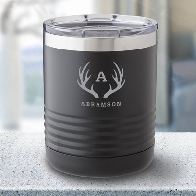 Personalized 10 oz. Black Travel Tumbler