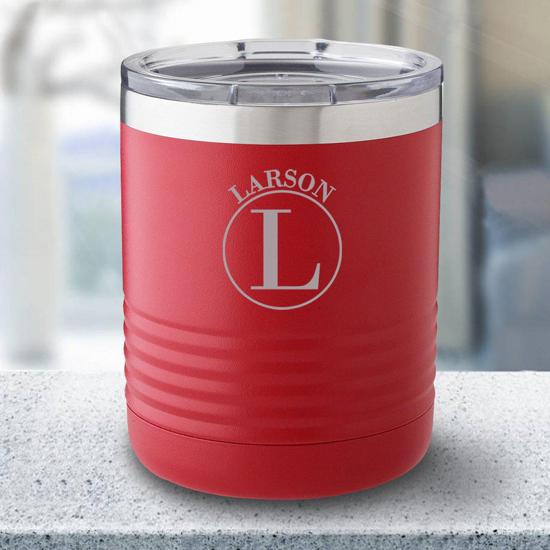 Personalized 10 oz. Red Travel Tumbler