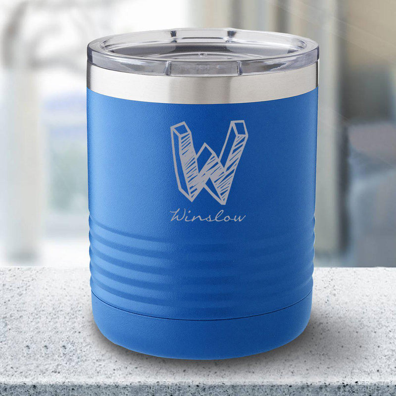 Personalized 10 oz. Royal Blue Travel Tumbler