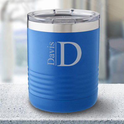 Personalized 10 oz. Royal Blue Travel Tumbler