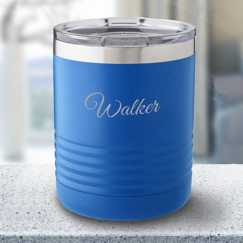 Personalized 10 oz. Royal Blue Travel Tumbler