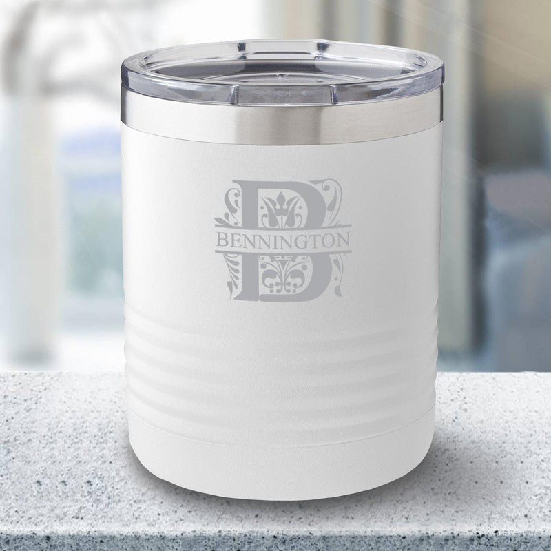 Personalized 10 oz White Travel Tumbler