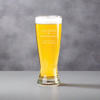 Groomsman Pilsner Beer Glasses