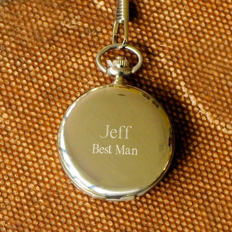 Set of 5 Personalized High Polish Groomsmen Pocket Watch-Default-