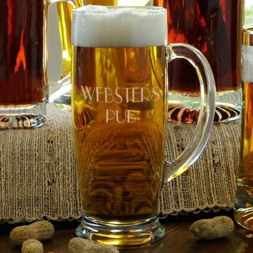 Personalized Groomsmen Glass Beer Mugs Set of 5 - 18 oz.-Barware-JDS-