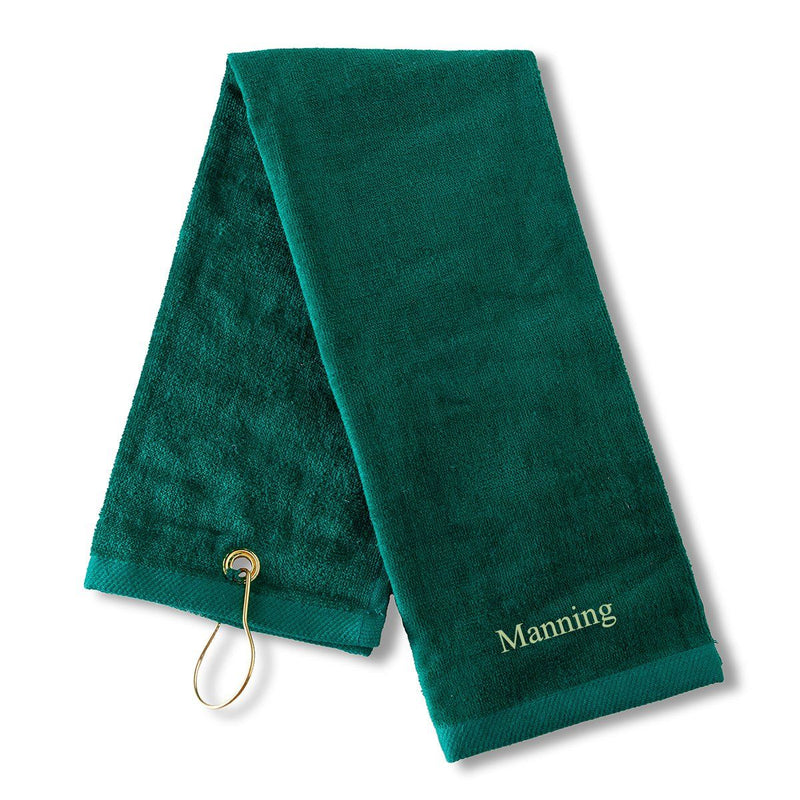 Personalized Golf Towel - Embroidered Golf Towel for Men-Green-
