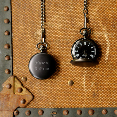 Engraved Groomsmen Pocket Watch-Executive Gifts-JDS-Midnight-