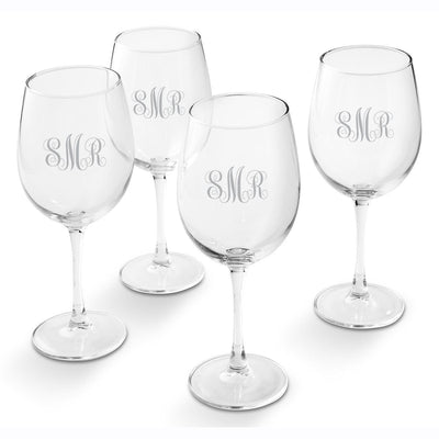 Personalized White Wine Glass - Set of 4 Glasses-IMF-