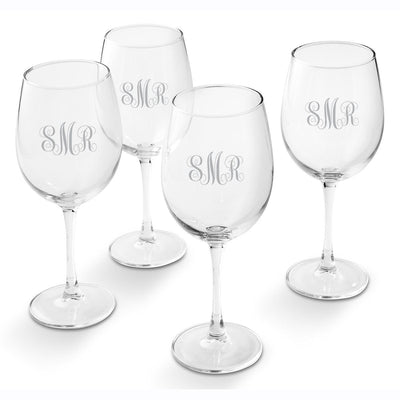 Personalized White Wine Glass - Set of 4 Glasses-IMF-
