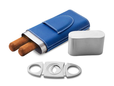 Personalized Cigar Holder - Blue