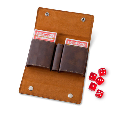 Personalized Dice Set - Rustic Brown