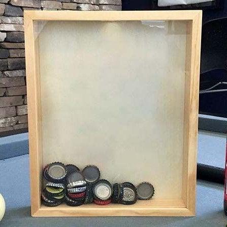 Personalized Beer Bottle Cap Shadow Box
