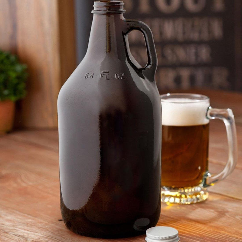Personalized Amber Growler - 64 oz.
