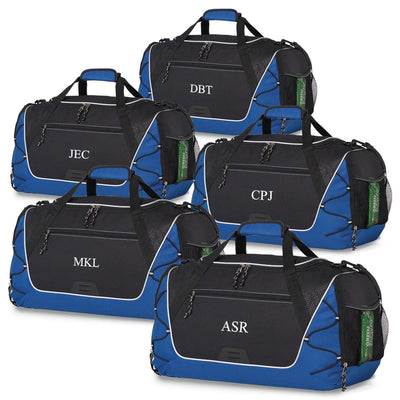 Personalized Sports Weekender Duffel Bag - Set of 5-Blue-
