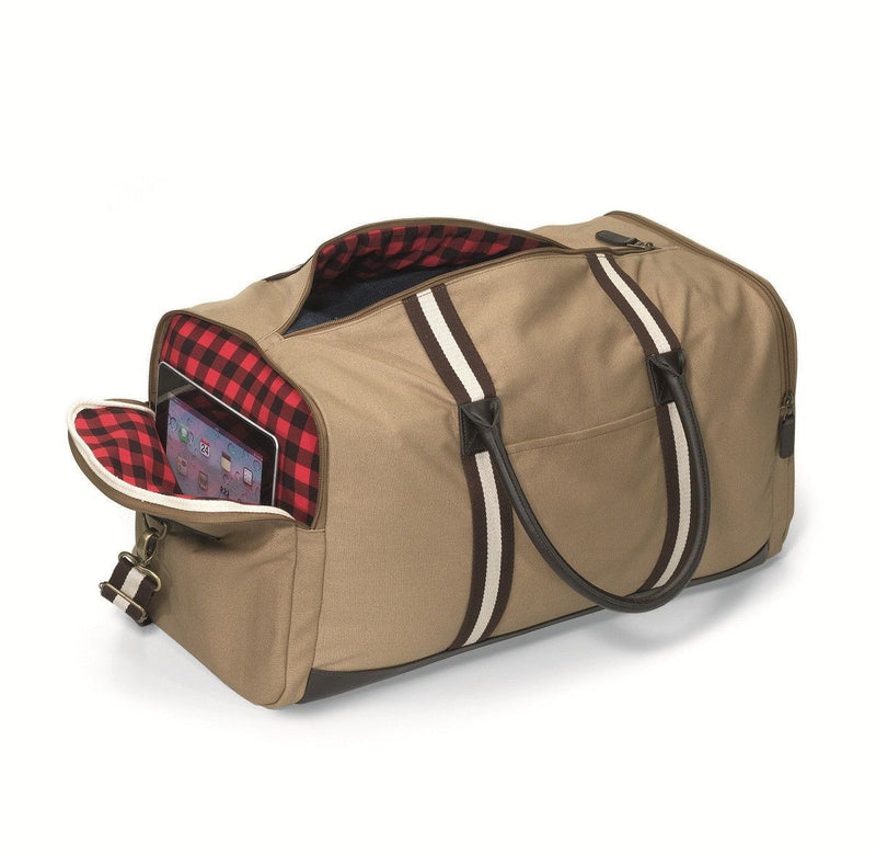 Personalized Groomsmen Heavy Canvas Duffel Bag-Travel Gifts-JDS-Khaki-