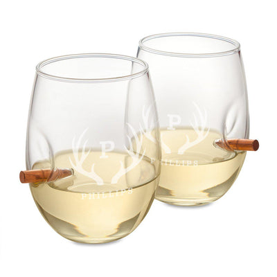 Personalized Bridesmaid Bulletproof Wine Glasses - Set of 2-