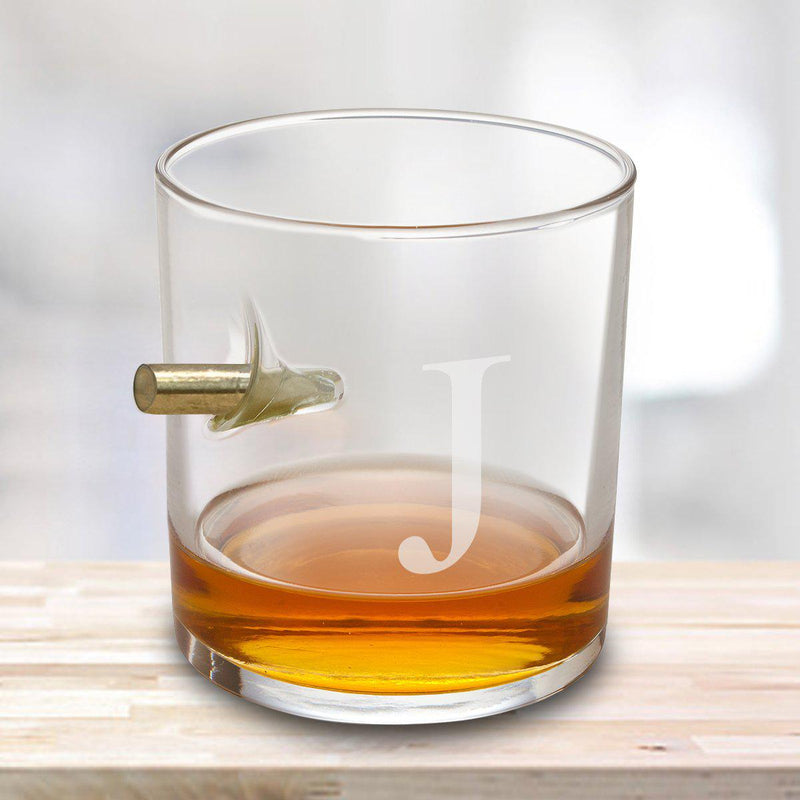 Personalized Bullet Lowball Whiskey Glass