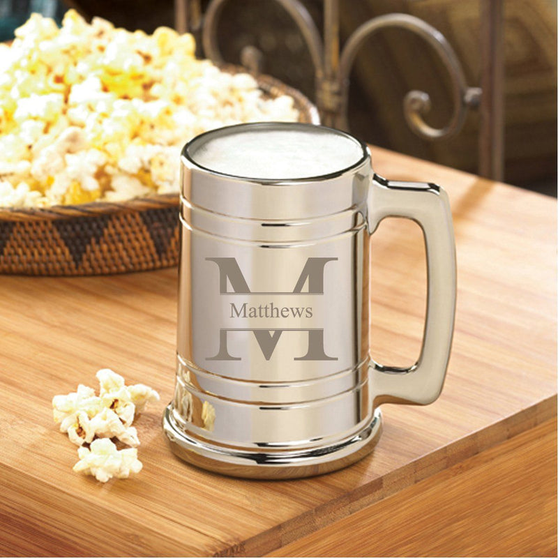 Personalized Beer Mugs - Metallic Beer Mug-Stamped-
