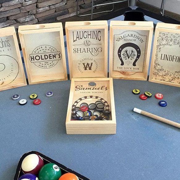 Personalized Beer Bottle Cap Shadow Box