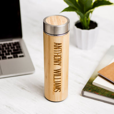 Personalized Insulated Bamboo Water Bottles