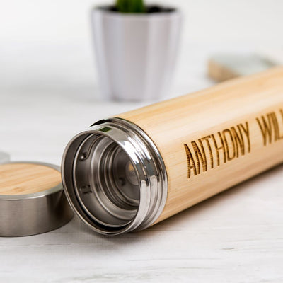 Personalized Insulated Bamboo Water Bottles