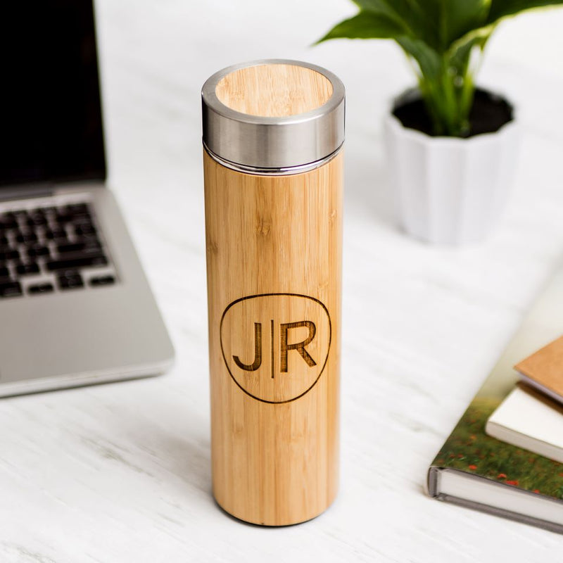 Personalized Insulated Bamboo Water Bottles