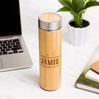 Personalized Insulated Bamboo Water Bottles