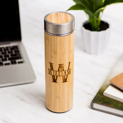 Personalized Insulated Bamboo Water Bottles