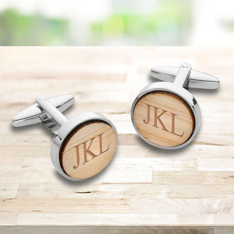 Personalized Bamboo Cufflinks