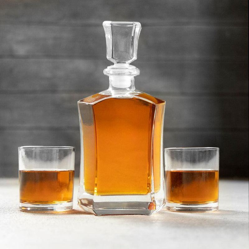 Personalized Groomsman Decanter Set with 2 Lowball Glasses