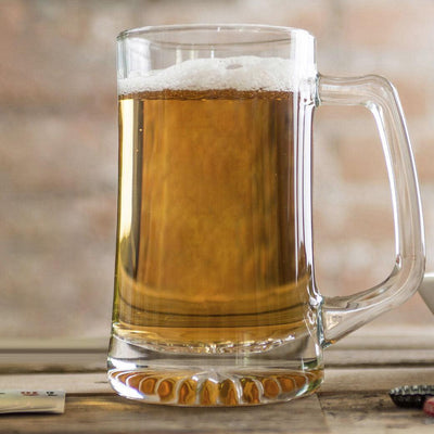 Personalized Groomsmen Glass Beer Mug - 25 oz.
