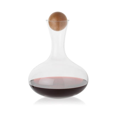 Personalized Large Wine Decanter with Rubber Wood Stopper 67 oz.