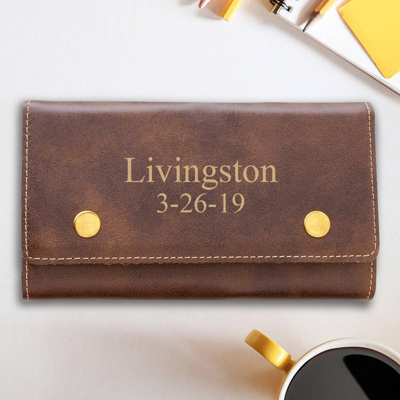 Personalized Dice Set - Rustic Brown