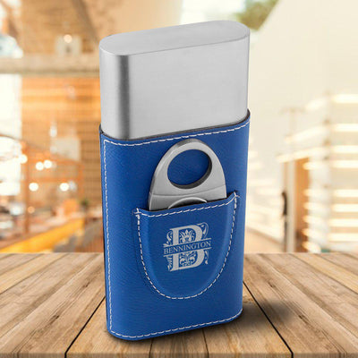 Personalized Cigar Holder - Blue